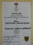 Dyplom w konkursie Nasze Kulinarne Dziedzictwo za dereniówkę